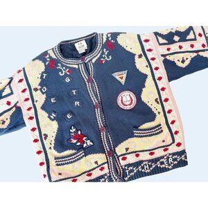 Vintage TOGETHER Brand 80s 90s Oversized Cardigan Sweater Sz M